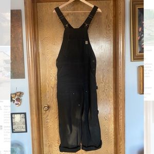 Carhartt Weathered Duck Unlined Wildwood Bib Overalls